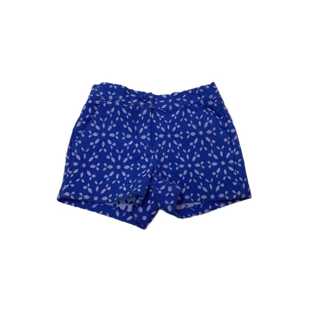 Janie and Jack Girls Blue Pattern Shorts 6-12M